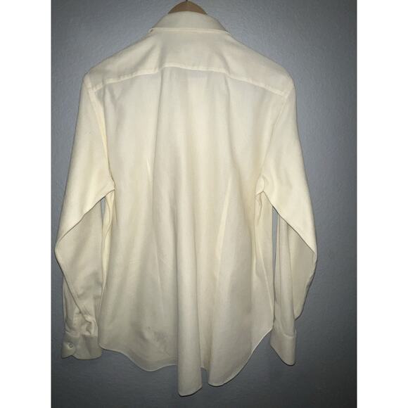 Brioni Dress Shirt Mens 41/16 Long Sleeve Off White Cotton Italy - Picture 9 of 10